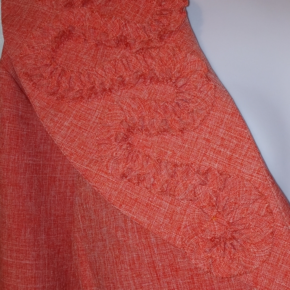 T. Milano Woman Jacket Coral Color 4 Buttons 100% Polyester - Picture 5 of 8